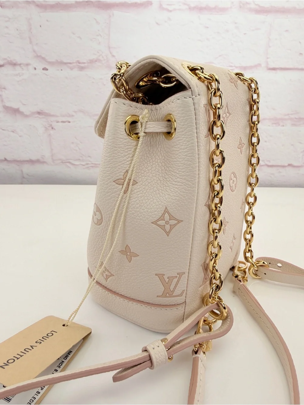 Louis Vuitton Nano Noe Empreinte Blush Pink Monogram Mini Bucket Bag NWT